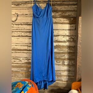 Lulu's Asymmetrical Blue Dress